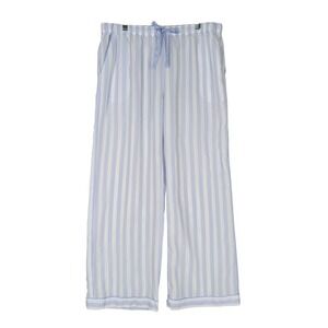 Stars Above Pajama Pants Womens Large Blue White Striped Simply Cool Sleepwear